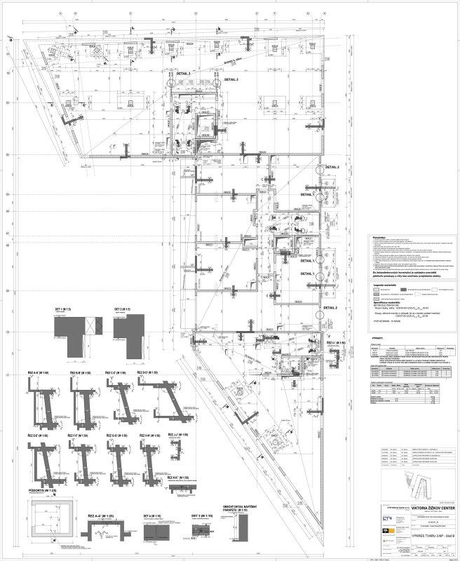 Ke statickému řešení využili projektanti BIM software Allplan. (Bytový komplex Viktoria Center, architektonické řešení CTR group a.s.)