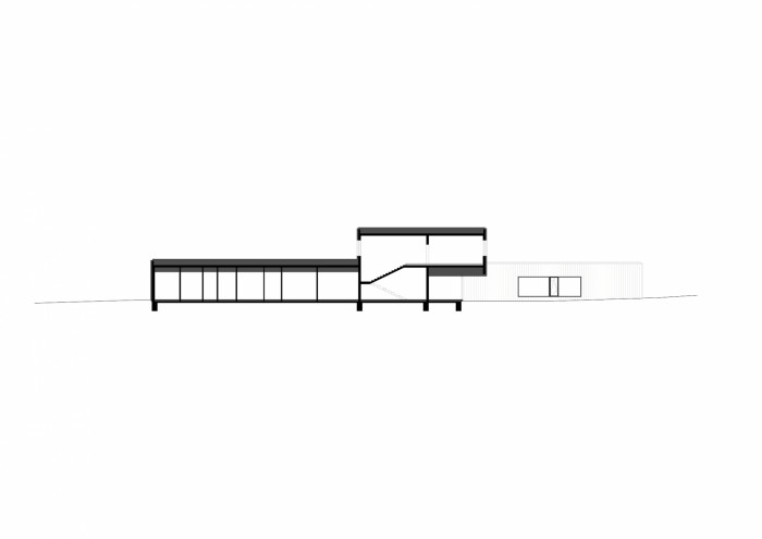 Mateřská školka Za Branou v Pacově, VYŠEHRAD atelier / Pavel Marek, Zdeněk Rychtařík, Jiří Smolík, Martin Šafránek, Tomáš Maceška, řez hlavní budovou