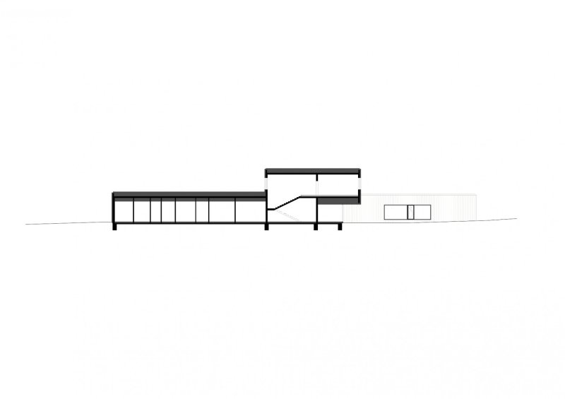 Mateřská školka Za Branou v Pacově, VYŠEHRAD atelier / Pavel Marek, Zdeněk Rychtařík, Jiří Smolík, Martin Šafránek, Tomáš Maceška, řez hlavní budovou