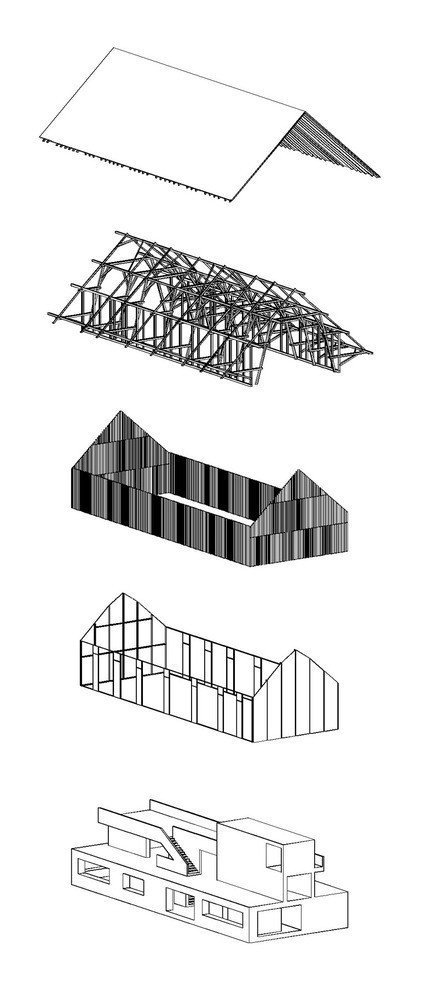 Knihovna v Kressbronnu, Steimle Architekten, schéma