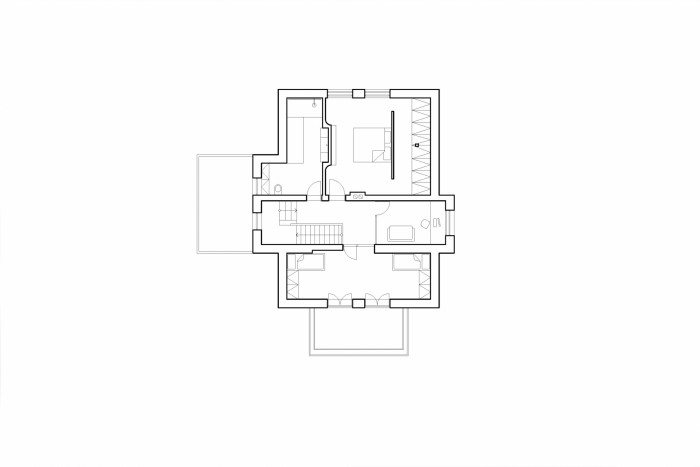 Vila s fontánou, Mjölk architekti, půdorys