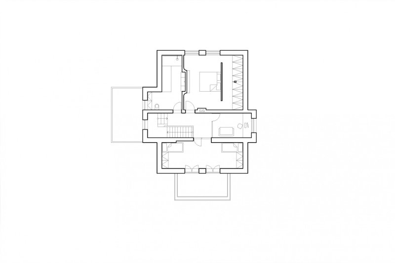 Vila s fontánou, Mjölk architekti, půdorys