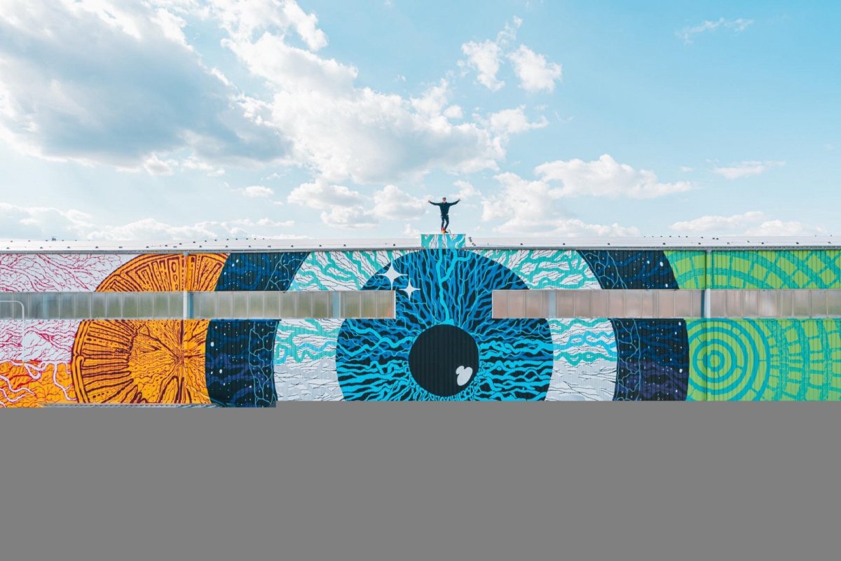 Velkoformátový mural art Kosmos, Michal Škapa