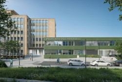 Vizualizace nové podoby Polikliniky Pod Marjánkou od studia ov architekti