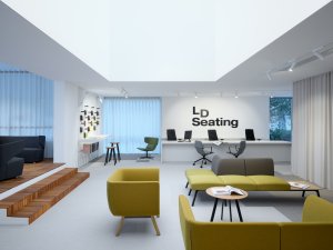 Moderní a vizuálně atraktivní prostor dokonale podtrhuje kvalitu a rozmanitost prémiové značky sedacího nábytku LD Seating.