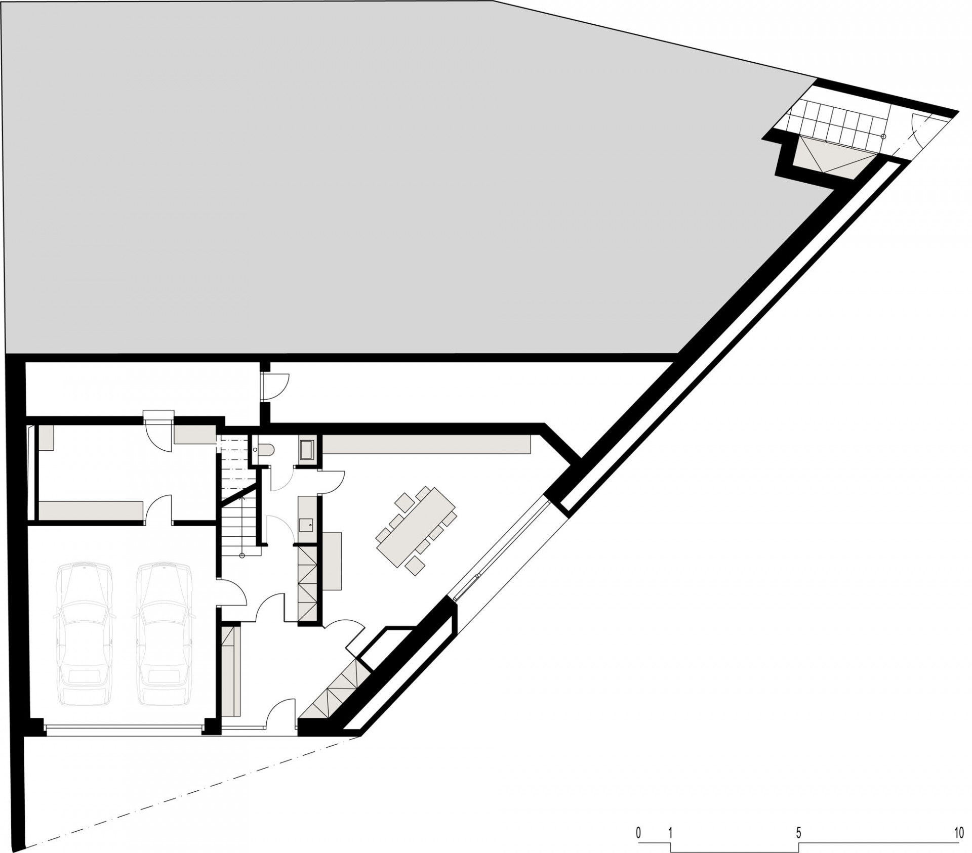 Vila vnitřní krajina, Atelier Štěpán, půdorys suterén