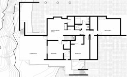 Víkendový dům z prefabrikovaných modulů, Figurr Architects Colective, půdorys