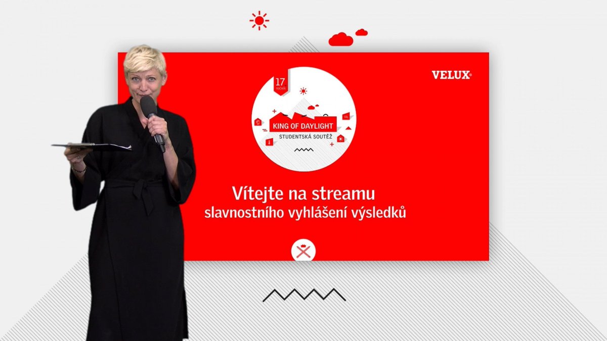 Vyhlášení cen, moderátorka Adéla Elbel.