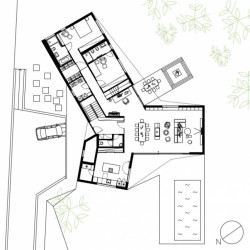 Rodinný dům JJ, půdorys 1NP, JRKVC