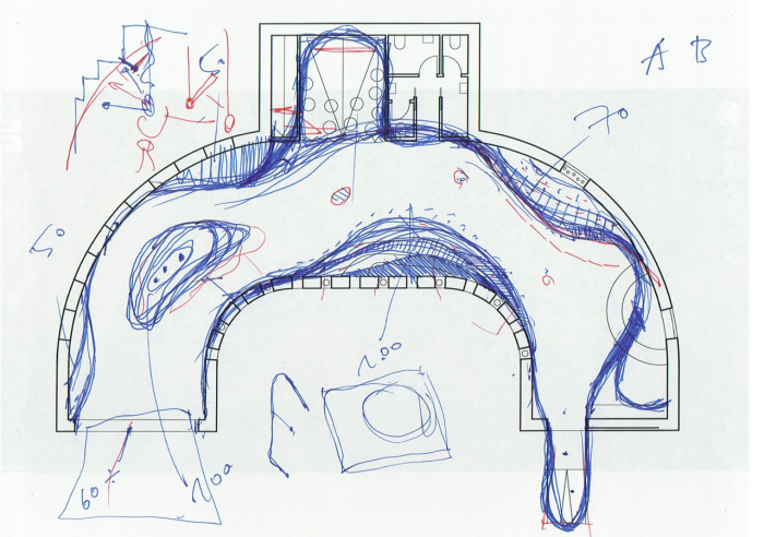 Atelier25, Pavilon skla Klatovy / PASK, skica – foto