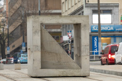 Instalace projektu SOKL: Tvárnice od Martina Zeta u Národního muzea. Foto: GHMP