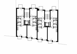 Bytový dům Domino,půdorys 4NP,  Atelier RAW