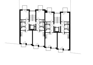 Bytový dům Domino,půdorys 4NP,  Atelier RAW