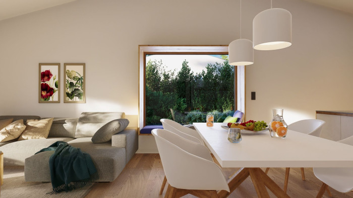 Jídelní prostor (Pasivní bungalov Grove – ZEO Homes)