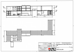 Kontejnerová stěna prodejny Kolovna, Hast Retail, půdorys