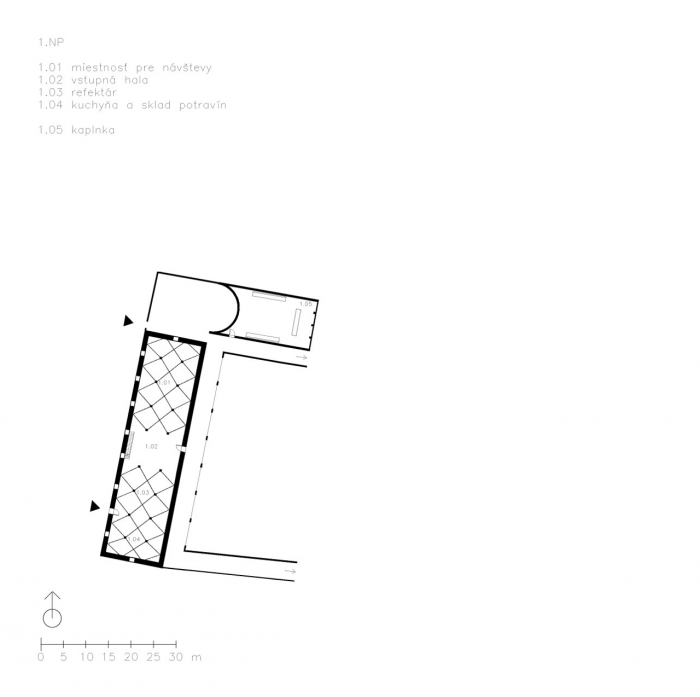 Patrik Kovaľ, Kláštor v Zdislave, půdorys 1. NP - foto