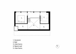 Cabin Rones, půdorys, Sanden+Hodnekvam / Ingvild Hodnekvam, John Sanden, Yngvild Lund