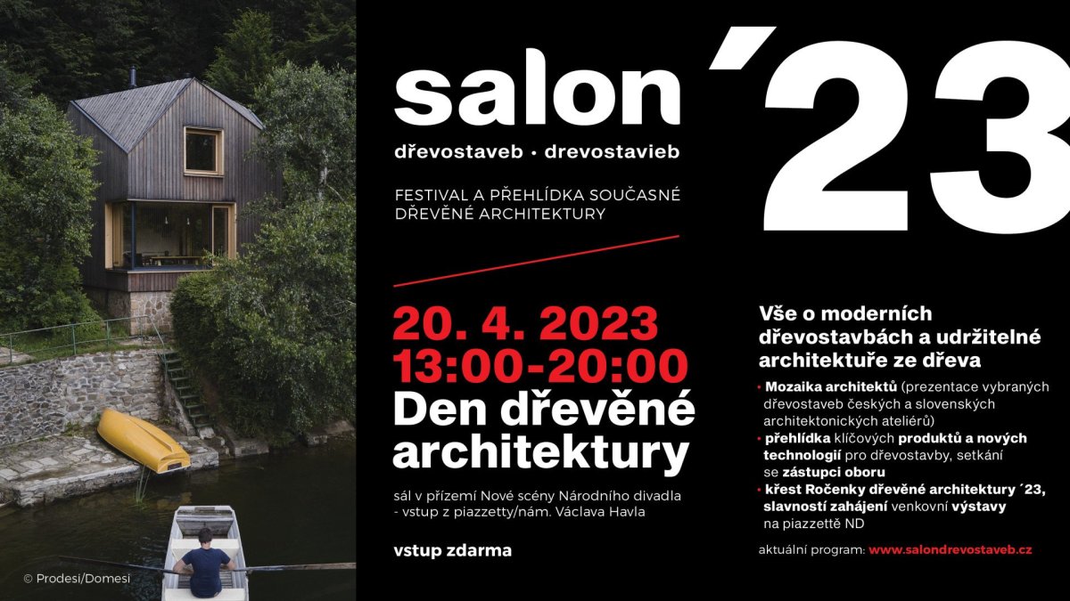 Piazzetta Národního divadla bude hostit kurátorskou výstavu dřevěné architektury. Unikátní instalace bude k vidění od 19. dubna do 17. května