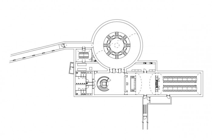Vinařská stodola, půdorys 1PP, M2AI