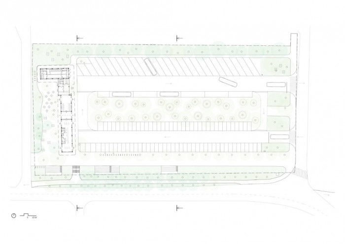 Půdorys - parkoviště