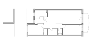 MIMOarchitekti, AA plus 2, půdorys, původní stav – foto