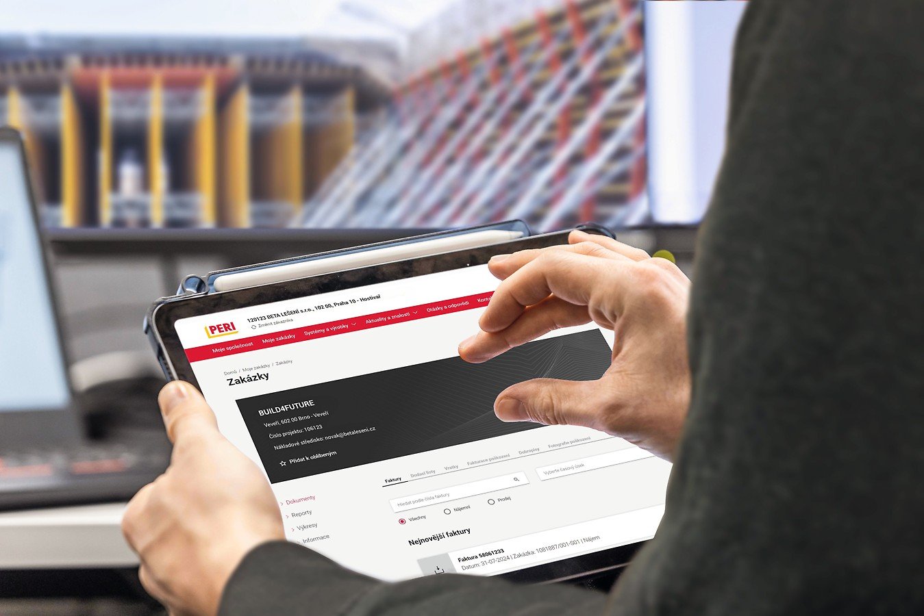 myPERI portál - Efektivní správa stavebních projektů