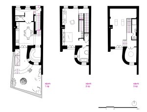 RK17, BY architekti, půdorysy návrhu