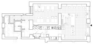 Půdorys (Bistro Ramencraft v Praze, SAO Architekti)