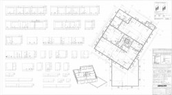 Kladečský výkres stěny vygenerovaný v programu Allplan Precast