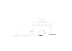 Severní pohled (Sokolovna ve Veverských Knínicích, studio New Work)