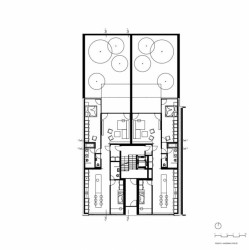 Bytový dům Kvítková, půdorys 1NP, Chládek architekti