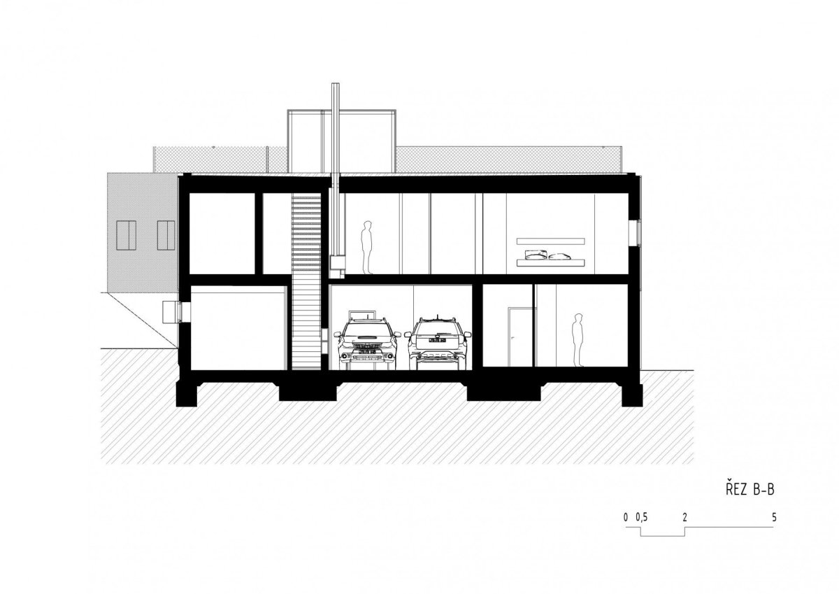 Lazy House, řez, petrjanda/brainwork