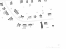 Rodinný dům ve svahu, situace, masparti