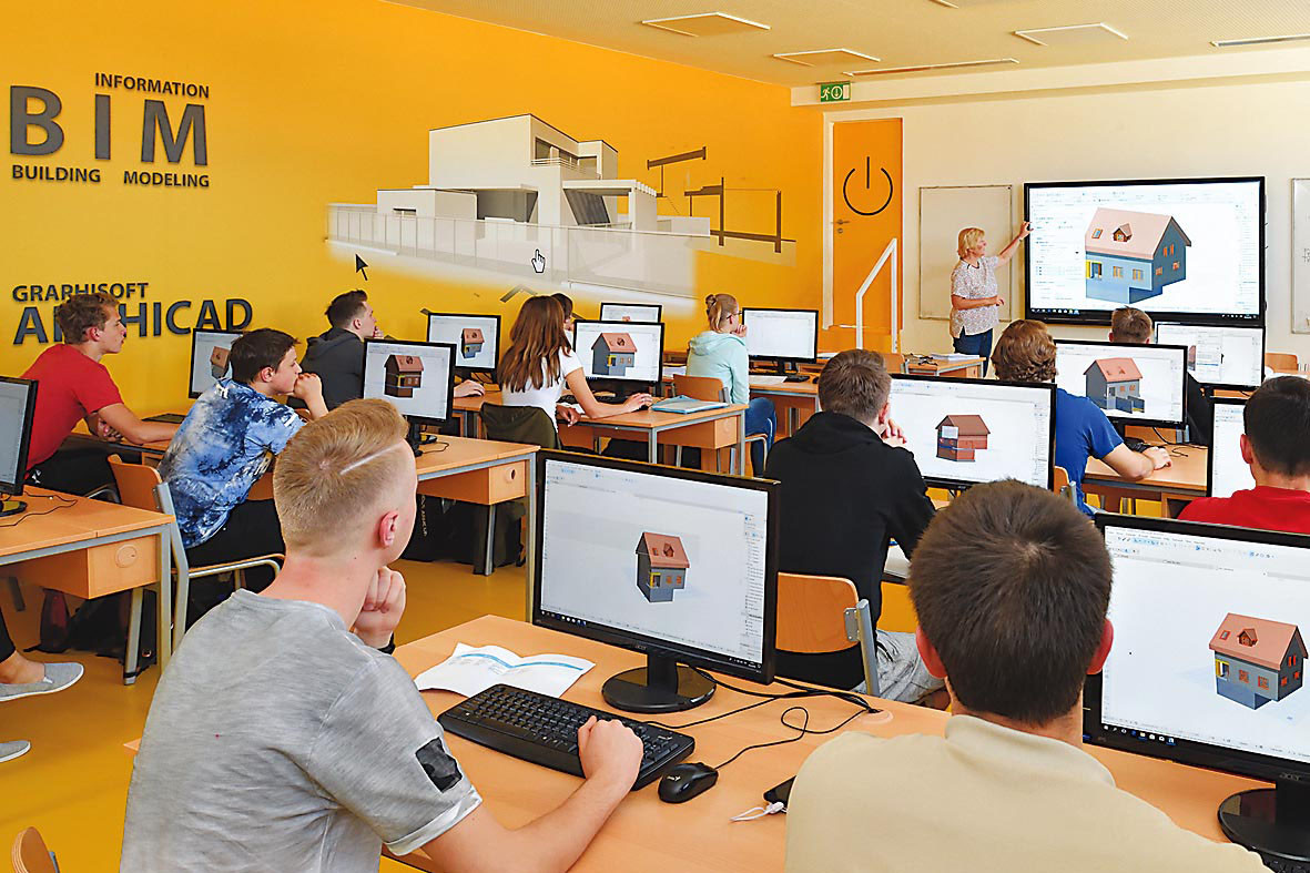 Výuka CAD softwaru na Střední průmyslové škola stavební Josefa Gočára - foto