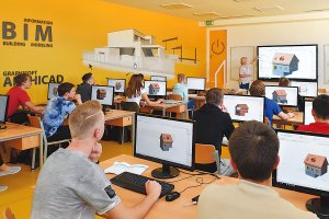 Výuka CAD softwaru na Střední průmyslové škola stavební Josefa Gočára - foto