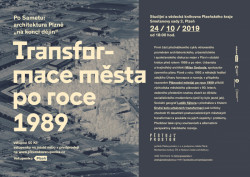 Transformace města po roce 1989, leták k přednášce.