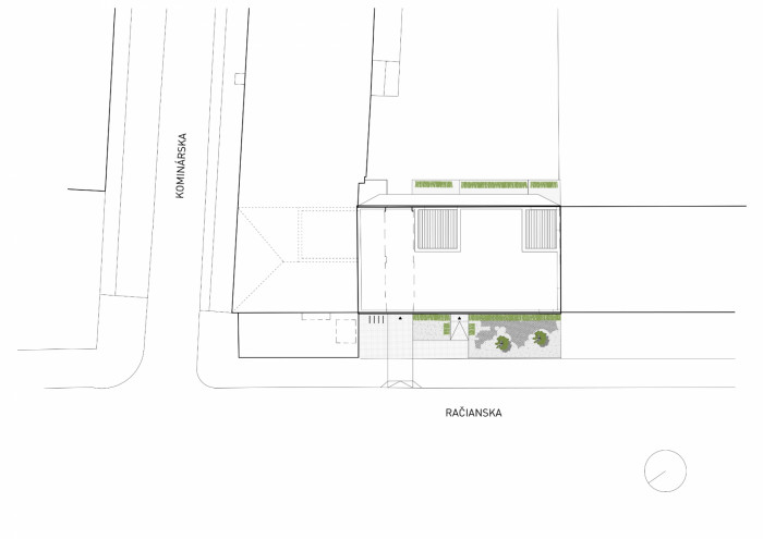 Bytový dům Račianska, GutGut, situace