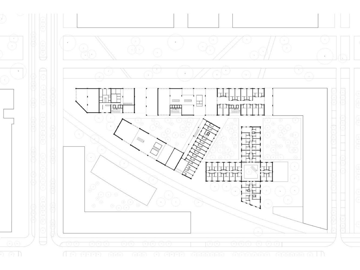 Vysokoškolské koleje Résidence Palaiseau ve Francii, studio 51N4E a Bourbouze & Graindorge