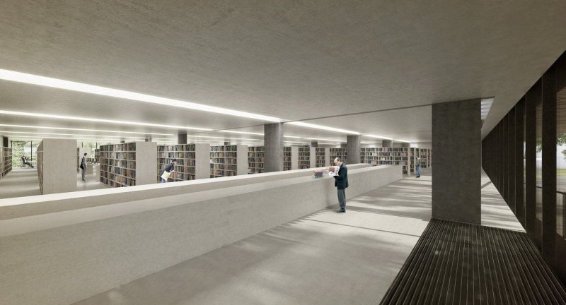 Ivan Kroupa architekti, Jihočeská vědecká knihovna, 2. místo, vizualizace