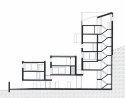 Bytový komplex v Samedanu, Mierta & Kurt Lazzarini Architekten, řez