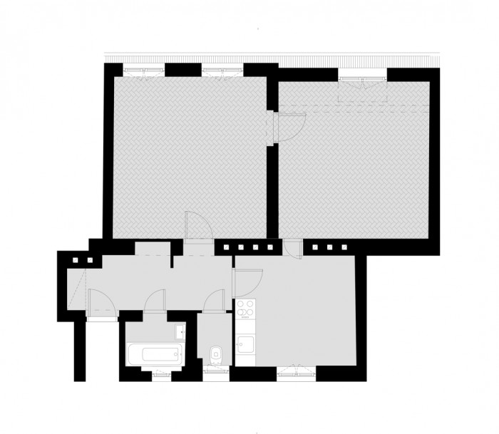 Storočný byt, původní půdorys, What architects