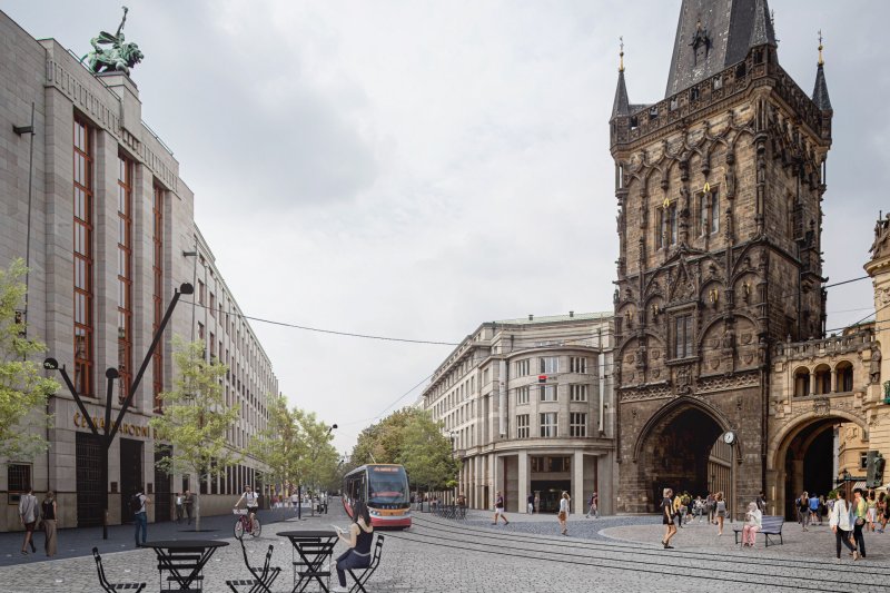 Za dva roky odstartuje proměna trasy od Národní po Prašnou bránu pod vedením Aoc ateliéru