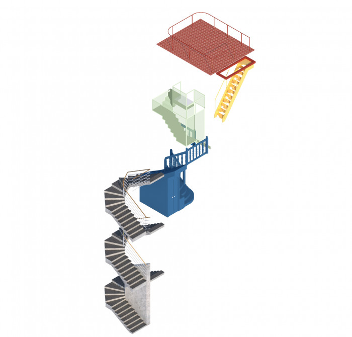 Axonometrie - schody