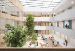 Vizualizace nové podoby Polikliniky Pod Marjánkou od studia ov architekti