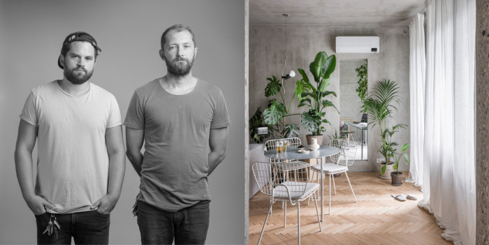 Richard Kilo a Matej Honč a byt v bratislavském paneláku - výřez z fotografií