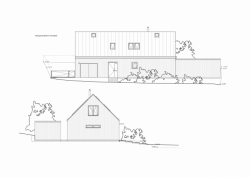 Architektonické studio Markéta Bromová, Rodinný dům Jiřetín pod Jedlovou, pohled J a Z – foto