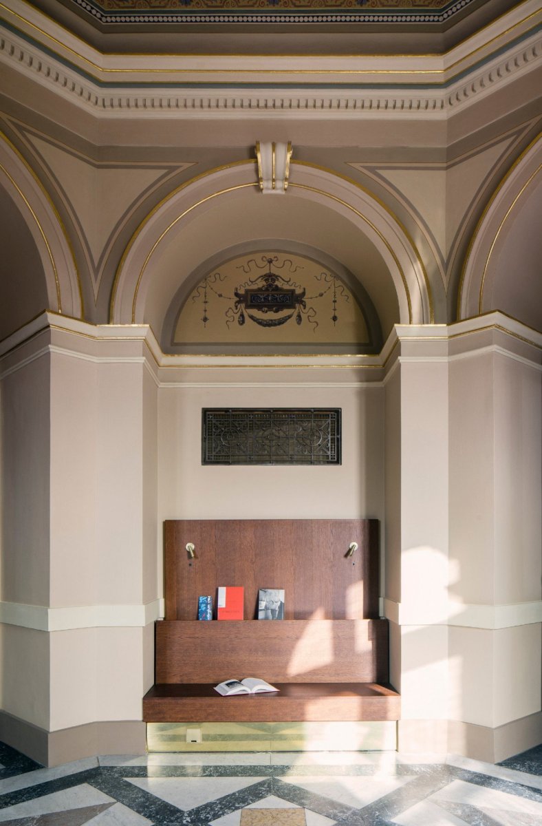 Interiéry předsálí České filharmonie v Rudolfinu, Lenka Míková architekti / Lenka Míková