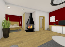 ARCHCON atelier - Hotelové apartmány podle Feng-shui - vizualizace