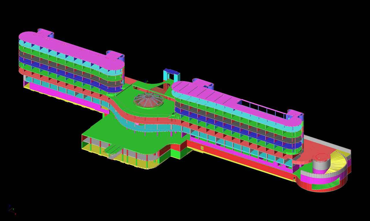 Hotelový komplex Costabella, Opatija, Chorvatsko - statický 3D model -