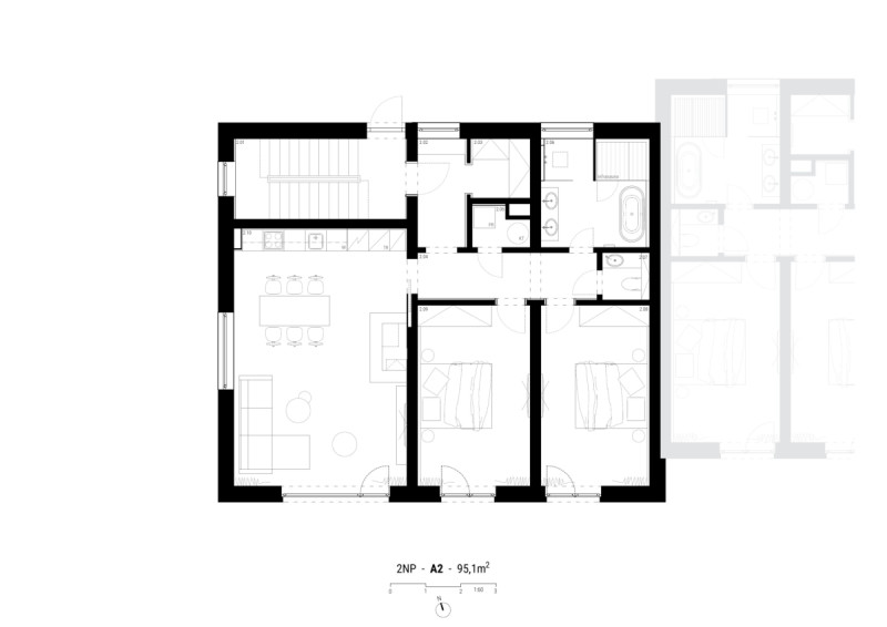  (Apartmánový dvojdům v Krušných horách; BekArch)
